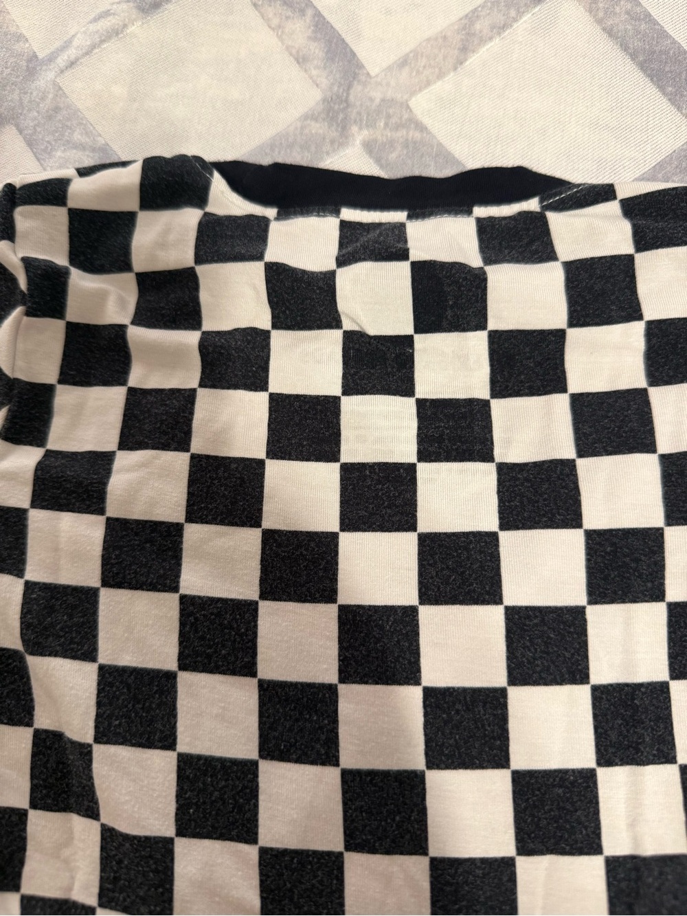 Kids Black & White Checkered Bamboo Pajama Set - Picture 7 of 8